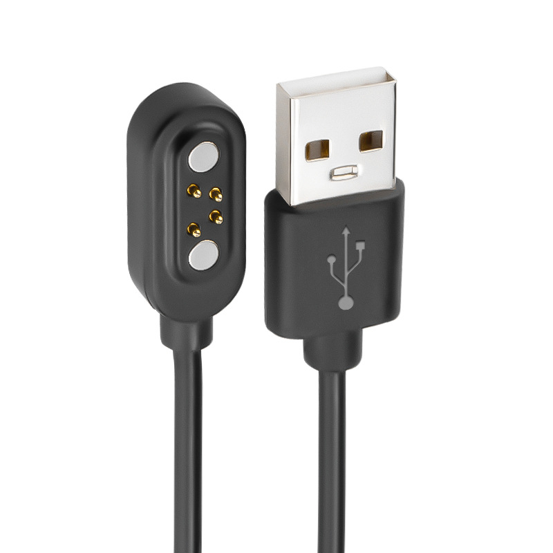 Cablu magnetic de date cu placă de protecție, distanță 2,54 mm, conector USB magnetic cu 4 pini pentru căști cu conducție osoasă și Bluetooth