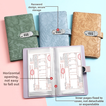Ādas depozītu turētājs ar paroles aizslēgumu, reljefas sērija
