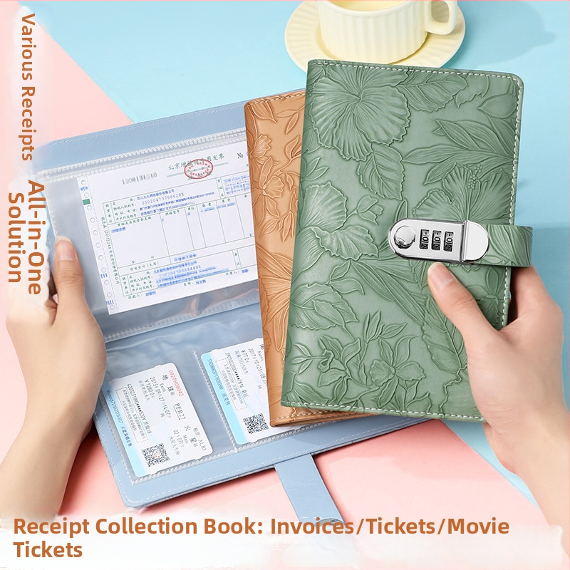 Ādas depozītu turētājs ar paroles aizslēgumu, reljefas sērija