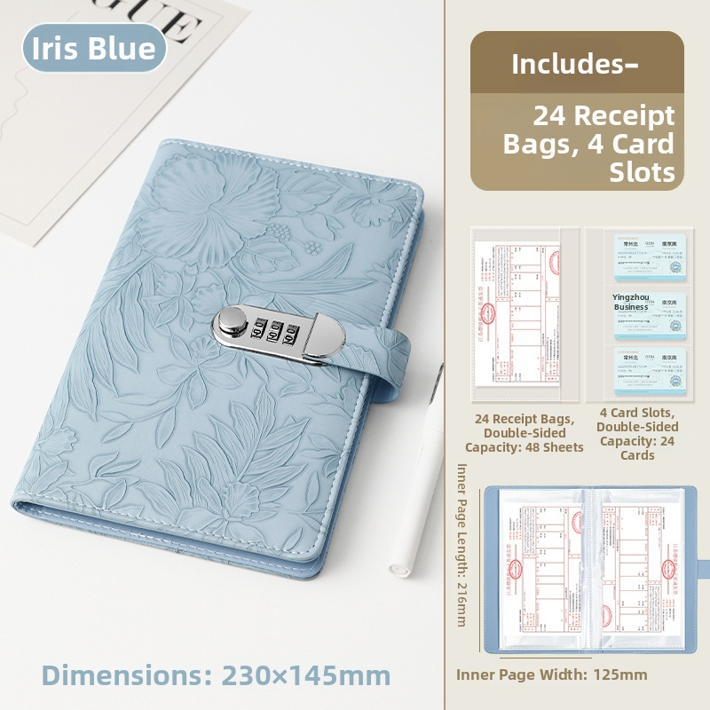 Ādas depozītu turētājs ar paroles aizslēgumu, reljefas sērija