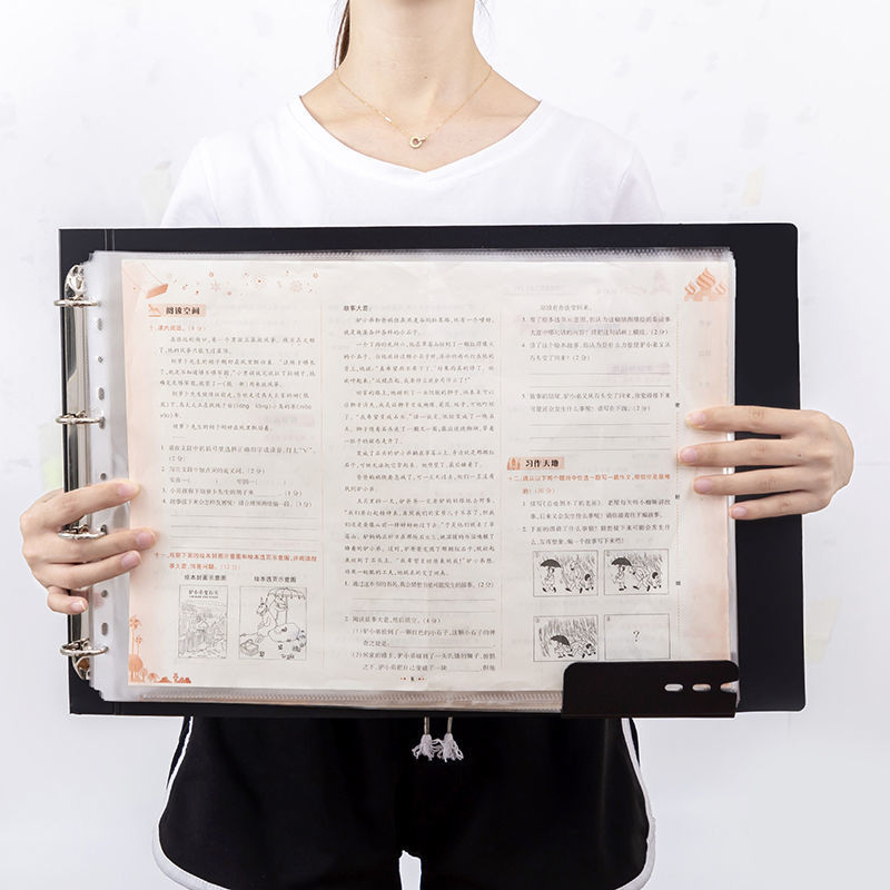 Πλαστικός φάκελος με έναν κλιπ, οριζόντιες θήκες εισαγωγής και διαφανείς θήκες πολλαπλών επιπέδων