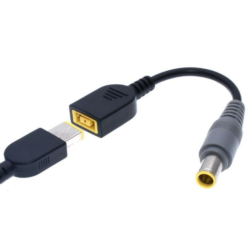Lenovo tápegység-kábel adapter: 20V DC négyszögletes női csatlakozó a 7950/5525/4017-hez, modell 7950 5525 4017, kábelhossza 0,15 m, OEM, energiaátalakítási vonal