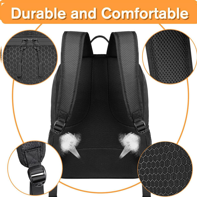 Ruksak za košarku s kapacitetom ispod 20 L, odvojeni pretinac za tenisice, vodootporan odjeljak, Oxford tkanina, kompatibilan s 15-inčnim laptopom