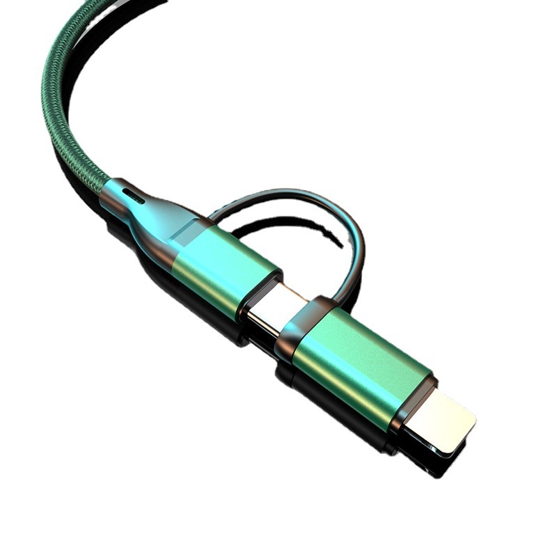 WeYoJu 3-σε-1 σιλικόνης USB καλώδιο δεδομένων για Huawei και Apple — Διασυνδέσεις: Type-C, Lightning, Micro USB, Mini USB; Γρήγορη φόρτιση; Μέγιστη έξοδος 5V