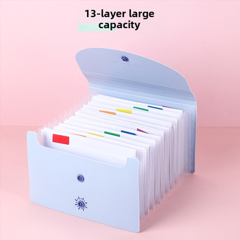 A6 PP dokumentu mapīte ar 13 nodalījumiem, akordeona stila, ūdensizturīga PVN faktūru klasifikācija, Smiley Face sērija