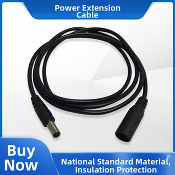 DC barošanas pagarinājuma kabelis videonovērošanai – 12V, tīra vara sirds, 3C sertifikāts, barošanas kabelis kamerām un maršrutētājiem