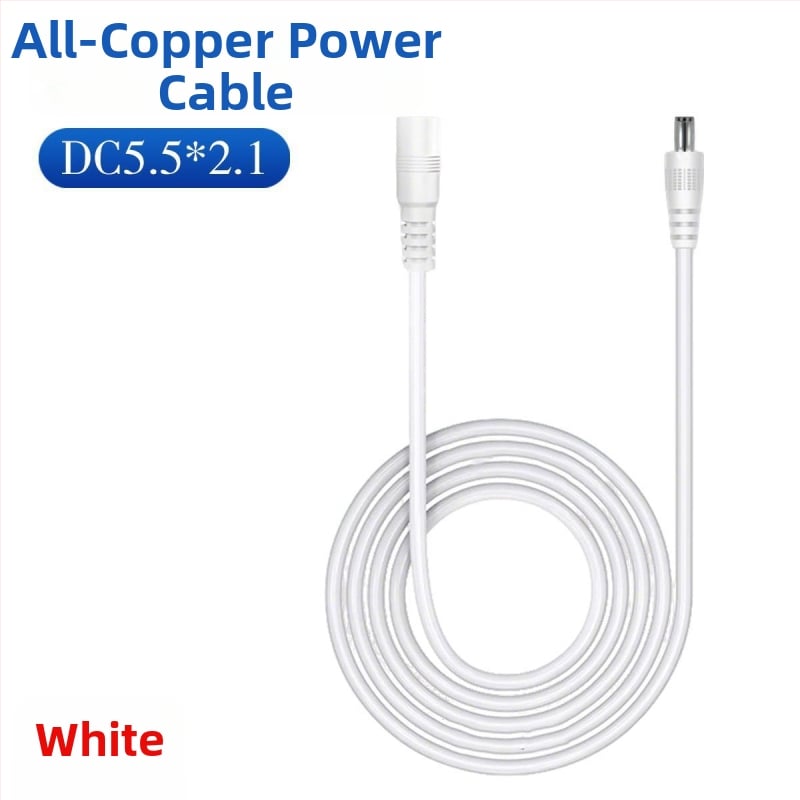 DC barošanas pagarinājuma kabelis videonovērošanai – 12V, tīra vara sirds, 3C sertifikāts, barošanas kabelis kamerām un maršrutētājiem