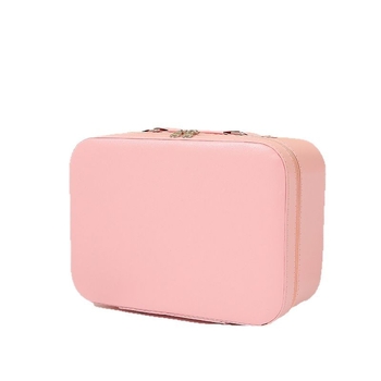 Kozmetički neseser sa ogledalom, PU koža, vodootporan, velik kapacitet, bez podstave
