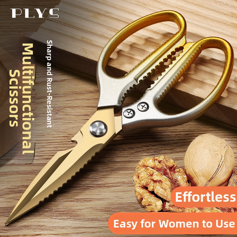 Nerūdijančio plieno virtuvės žirklės, sunkus kaulų pjaustymas, daugiafunkcinės žuvų pjaustymo žirklės, pritaikymas įmanomas