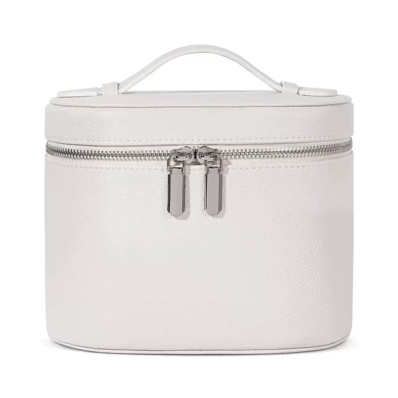 Τσαντάκι καλλυντικών PU με αποσπώμενο φορητό σχεδιασμό, μεγάλη χωρητικότητα, επένδυση πολυεστερ, κλείσιμο φερμουάρ