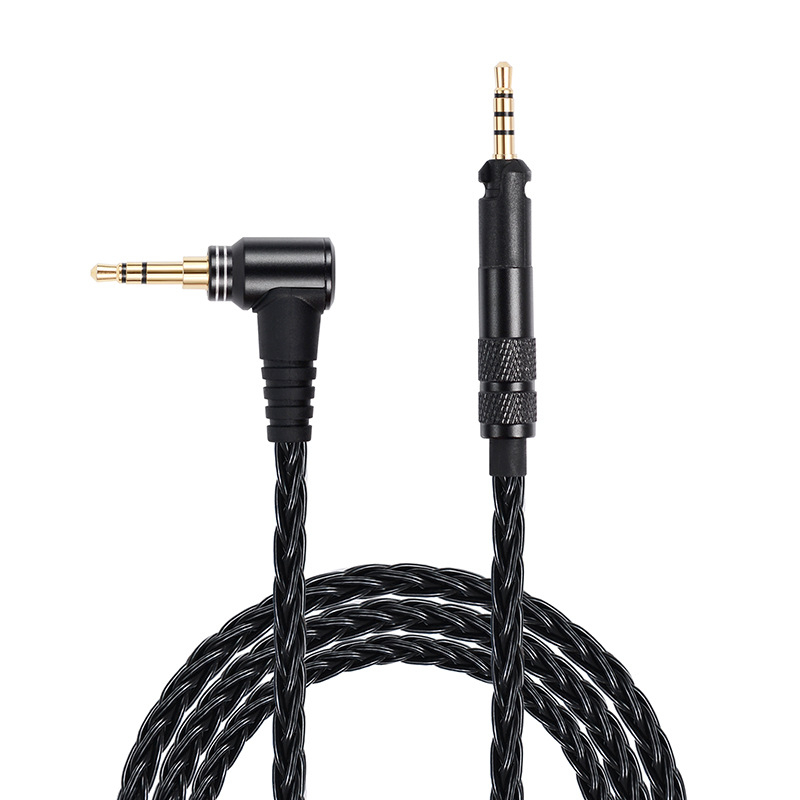 Koceta kabel za slušalice s bakrenim vodičem s premazom srebra, OFC bez kisika, srebrni sloj, kompatibilan s M50x/M40x/M70x i HD598/HD598SE/HD400Pro/HD560S/HD599