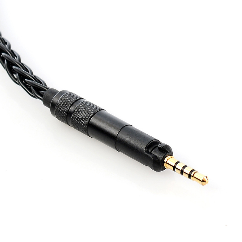 Koceta kabel za slušalice s bakrenim vodičem s premazom srebra, OFC bez kisika, srebrni sloj, kompatibilan s M50x/M40x/M70x i HD598/HD598SE/HD400Pro/HD560S/HD599