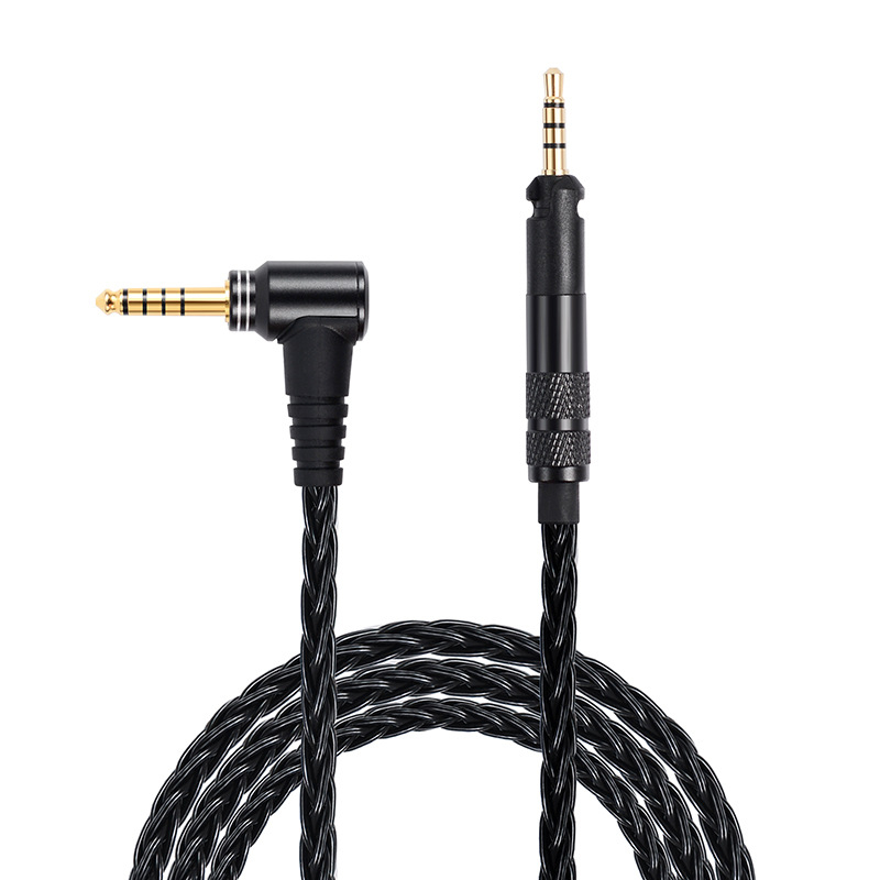 Koceta kabel za slušalice s bakrenim vodičem s premazom srebra, OFC bez kisika, srebrni sloj, kompatibilan s M50x/M40x/M70x i HD598/HD598SE/HD400Pro/HD560S/HD599
