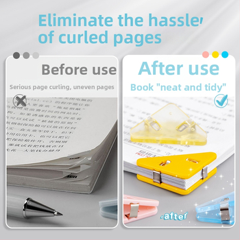 Bedome 501 Plastmasas Triangulārais Stūra Klips dosieriem studentiem, fiksējošs klips, pret izliekumu, daudzfunkcionāls stūra klips