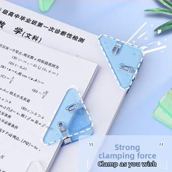 Bedome 501 Plastmasas Triangulārais Stūra Klips dosieriem studentiem, fiksējošs klips, pret izliekumu, daudzfunkcionāls stūra klips