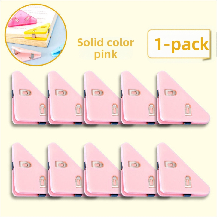 Bedome 501 Plastmasas Triangulārais Stūra Klips dosieriem studentiem, fiksējošs klips, pret izliekumu, daudzfunkcionāls stūra klips