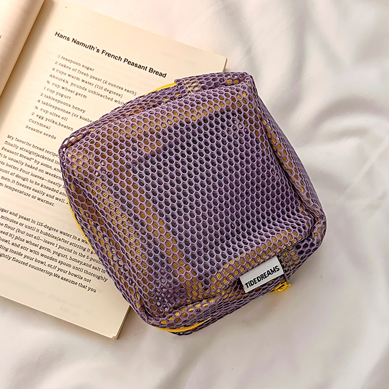 Θήκη αποθήκευσης και μακιγιάζ από δίχτυ, διαπνέουσα, ανθεκτική, ελαφριά για καθημερινή χρήση (υλικό: δίχτυ; επένδυση: δίχτυ; λειτουργία: διαπνέουσα, ανθεκτική; χρήση: καθημερινή)