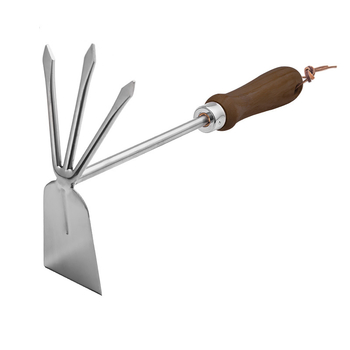 Комплект градински инструменти за дома от неръждаема стомана: лопатка за копане и засаждане, подходящ за поддръжка на растения; съдържа малка лопатка и малък инструмент за разсаждане