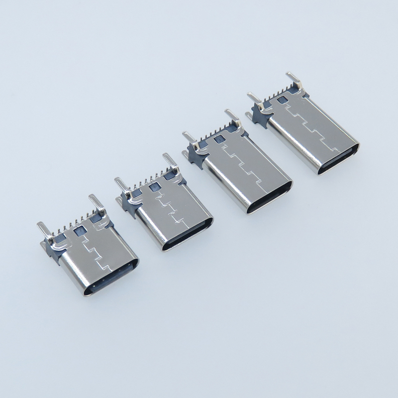 Type-C 16P uspravna priključna plošča, 9,3/10,0/10,5/15,0, Type-C 24P ženski priključak, razmak pinova 7,95 mm