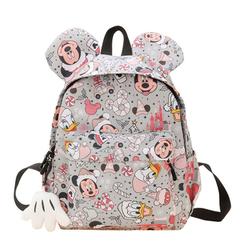 Παιδική σχολική τσάντα με μοτίβο καρτούν princess, νάιλον, εργονομική καμπύλη πλάτης που μειώνει το φορτίο, επεκτάσιμη χωρητικότητα, επένδυση πολυεστέρα-βαμβάκι