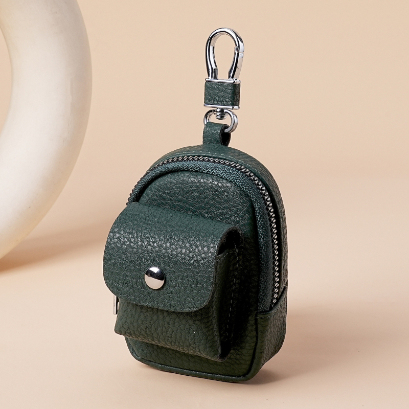 Geantă pentru chei din PU, pentru bărbați, respirabilă, impermeabilă, ușoară, model solid, pentru purtare zilnică