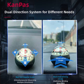 Automobiļu kompasa vadības bumba – augsta precizitāte, spīd, metāla korpuss (Materiāls: Metāls)