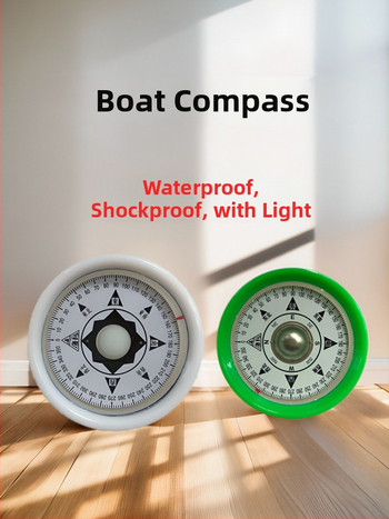 Jūras magnētiskais kompass ar triecienizturīgu korpusu, ūdensizturīgs, elektriski apgaismots