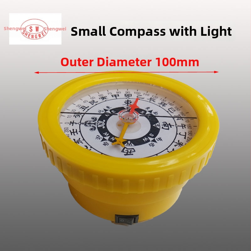 Jūras magnētiskais kompass ar triecienizturīgu korpusu, ūdensizturīgs, elektriski apgaismots