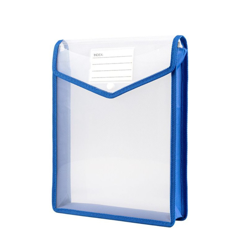 Τσάντα εγγράφων γραφείου με κλείσιμο snap, πλαστικό, τετράγωνο σχήμα, κάθετη υφαντή υφή