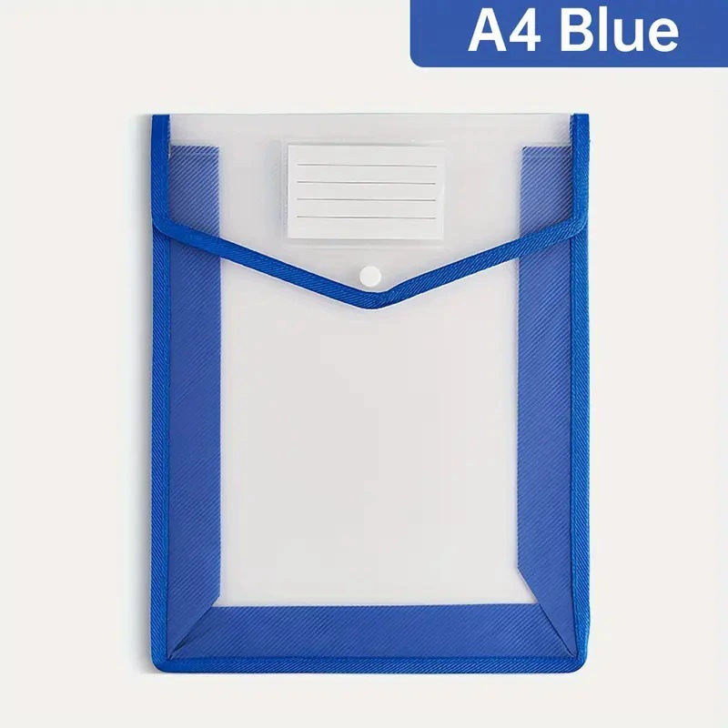 Τσάντα εγγράφων γραφείου με κλείσιμο snap, πλαστικό, τετράγωνο σχήμα, κάθετη υφαντή υφή