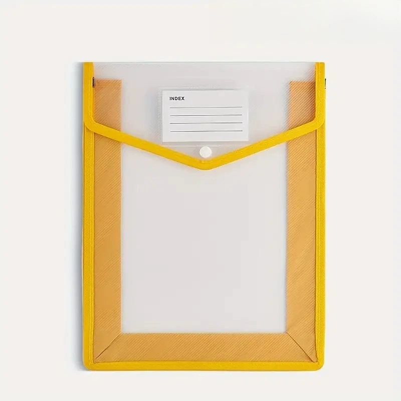 Τσάντα εγγράφων γραφείου με κλείσιμο snap, πλαστικό, τετράγωνο σχήμα, κάθετη υφαντή υφή