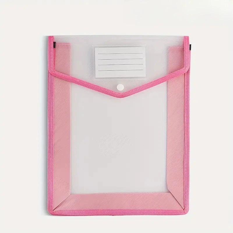 Τσάντα εγγράφων γραφείου με κλείσιμο snap, πλαστικό, τετράγωνο σχήμα, κάθετη υφαντή υφή