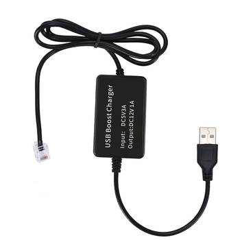 RJ11 csatlakozós DC-DC tápegység autó dash cam és radar detektor számára, 12V1A, 10W, 1,5 m