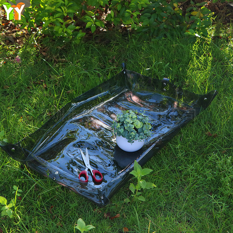 Δερμάτινο χαλάκι κηπουρικής για μεταφύτευση φυτών, αδιάβροτος δίσκος γλαστρών και χαλάκι εργασίας κήπου