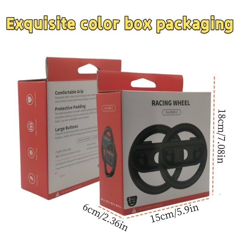 Joy-Con vairavimo ratai Switch – 2 vnt rinkinys, ABS, 230 g, suderinamas su Joy-Con, 12+ metų