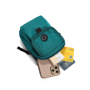 Torba za mobitel Unisex, najlon, zatvarač, džep za ID, uspravni kvadratni oblik