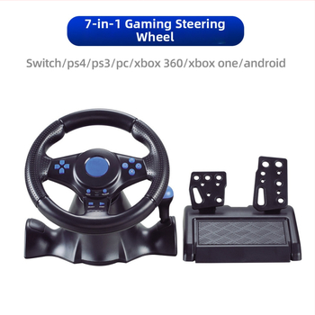 Volant pre závodné hry 3 v 1, káblové USB/P2, kompatibilný s PC, Xbox, PS, Switch, ABS materiál, hmotnosť 1850 g