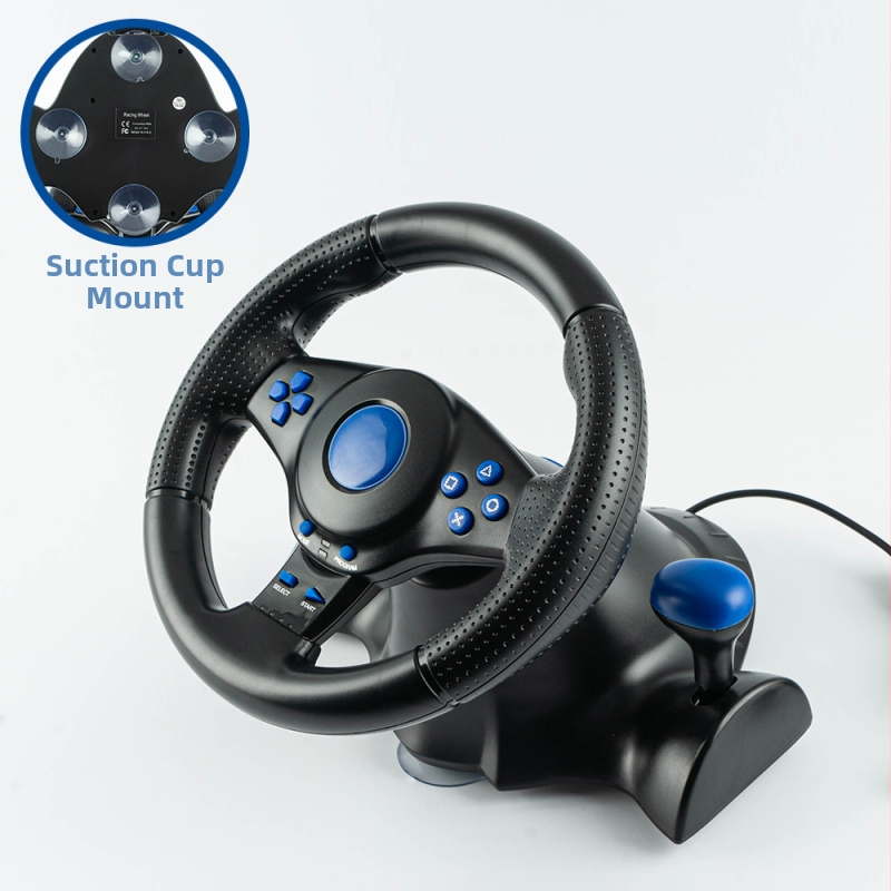 Volant pre závodné hry 3 v 1, káblové USB/P2, kompatibilný s PC, Xbox, PS, Switch, ABS materiál, hmotnosť 1850 g