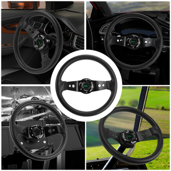 Sacīkšu stūre no poliuretāna — modelis STW076, universāls vispārējai lietošanai