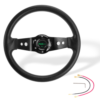 Sacīkšu stūre no poliuretāna — modelis STW076, universāls vispārējai lietošanai