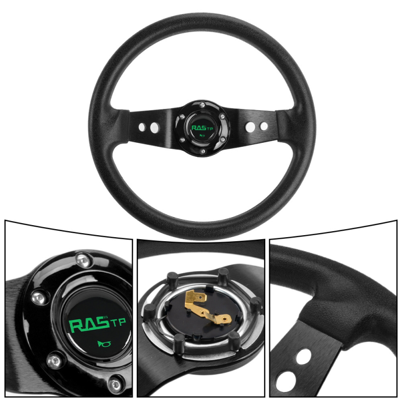 Sacīkšu stūre no poliuretāna — modelis STW076, universāls vispārējai lietošanai