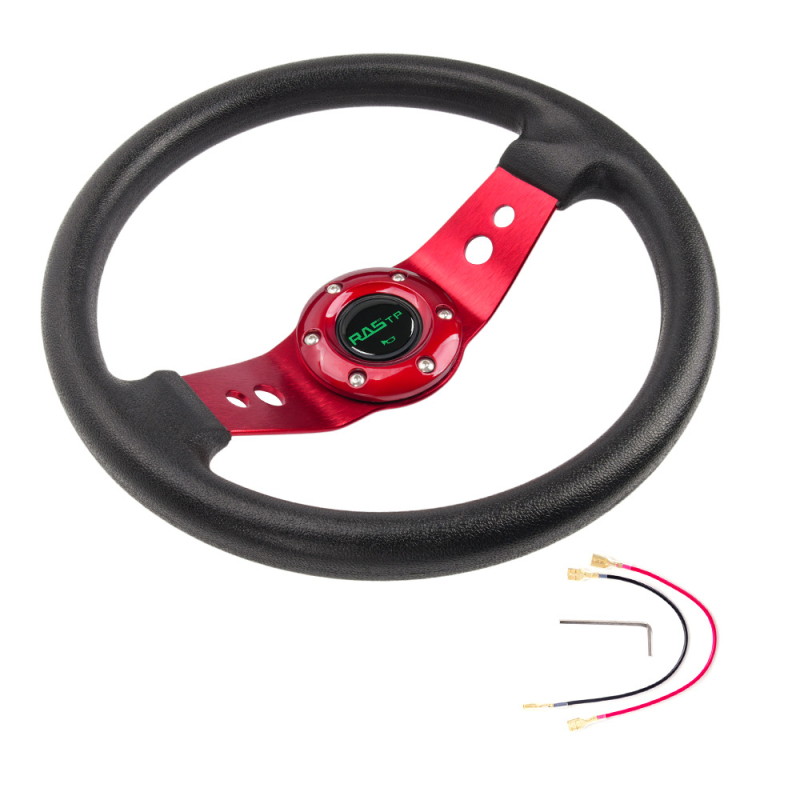 Sacīkšu stūre no poliuretāna — modelis STW076, universāls vispārējai lietošanai