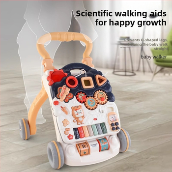 Lācīša dizaina bērnu staigulītis — daudzfunkcionāls rokas un acu koordinācijas staigulītis, 0–3 gadi, attīsta satvērienu, plastmasa