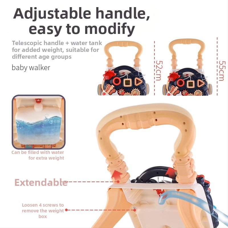 Lācīša dizaina bērnu staigulītis — daudzfunkcionāls rokas un acu koordinācijas staigulītis, 0–3 gadi, attīsta satvērienu, plastmasa