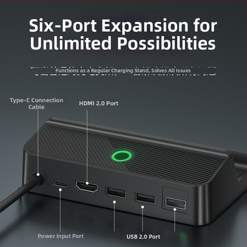 Stanica na dokovanie Steam Deck s USB-C rozhraním, nabíjacou funkciou, ABS šasi