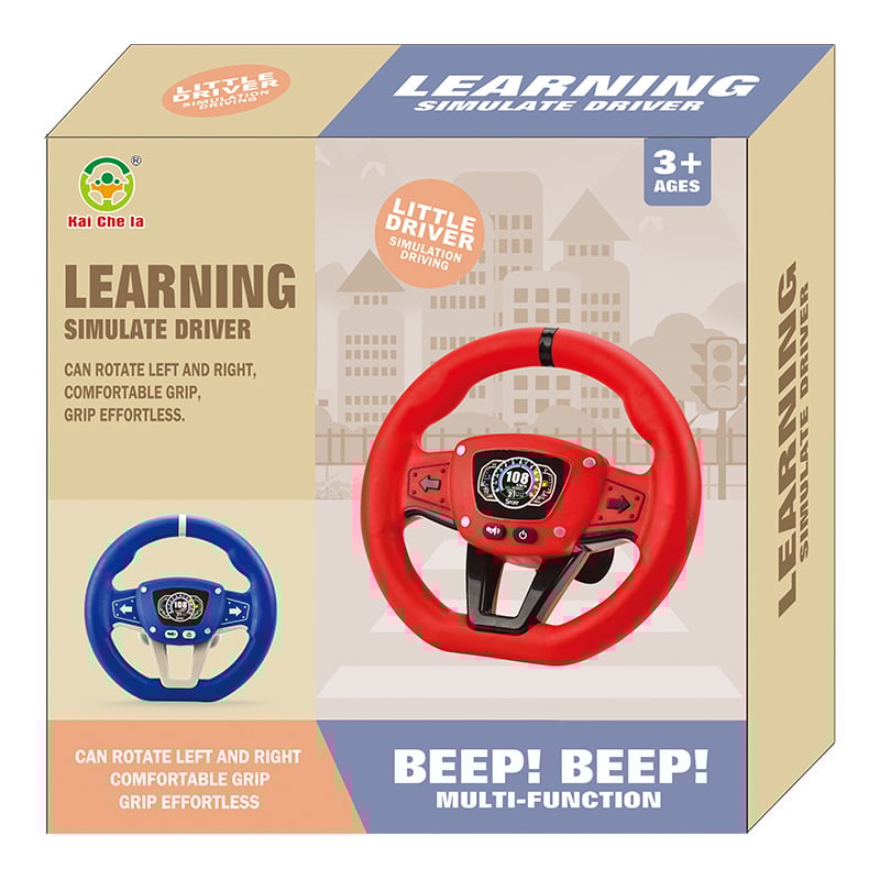 Edukativni dječji volan – simulacija vožnje, 360° okret, prometno znanje, zvučni efekti, snažna prisavka