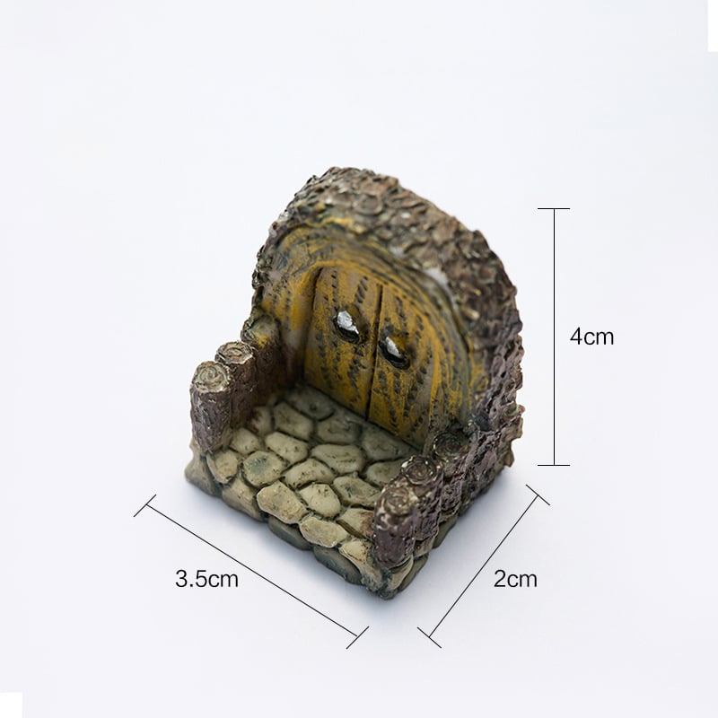 Σετ ρητίνης για μικροτοπία με βρύα – Πόρτα ξωτικού σε άδειο πόλη, DIY, διακόσμηση