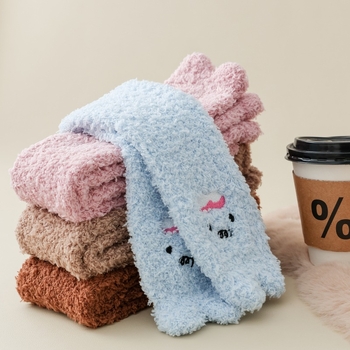 Manșete pentru cot pentru adulți, cu model Cartoon, brodate, calde pentru iarnă