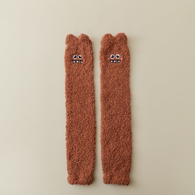 Manșete pentru cot pentru adulți, cu model Cartoon, brodate, calde pentru iarnă