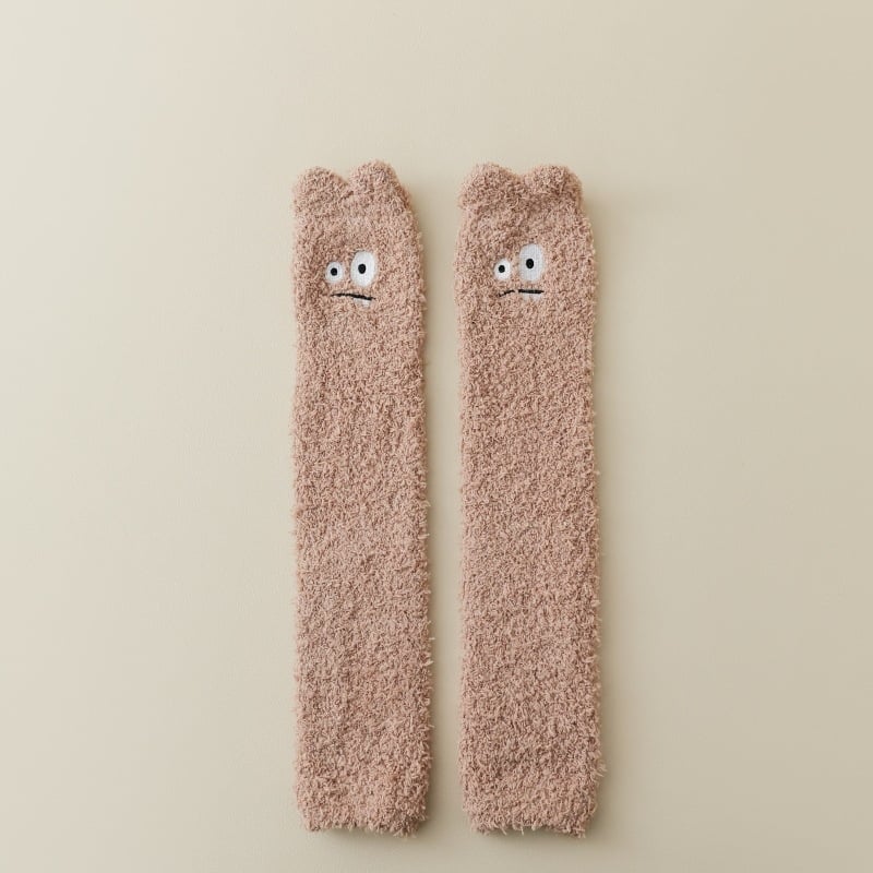 Manșete pentru cot pentru adulți, cu model Cartoon, brodate, calde pentru iarnă